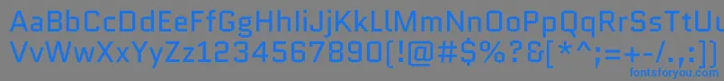 フォントQuanticoRegular – 灰色の背景に青い文字