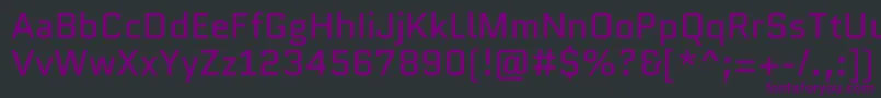 Шрифт QuanticoRegular – фиолетовые шрифты на чёрном фоне