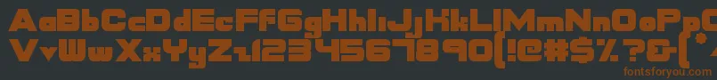 Шрифт Nasdaqer – коричневые шрифты на чёрном фоне