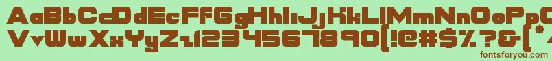 Nasdaqer Font – Brown Fonts on Green Background