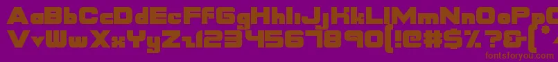 Nasdaqer Font – Brown Fonts on Purple Background