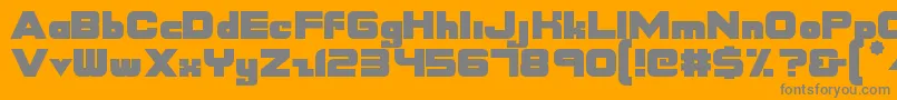 Nasdaqer Font – Gray Fonts on Orange Background