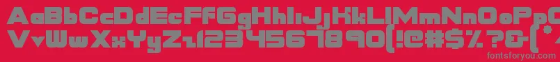 Nasdaqer Font – Gray Fonts on Red Background