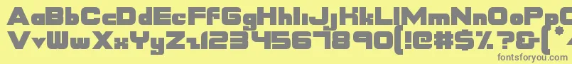 Nasdaqer Font – Gray Fonts on Yellow Background