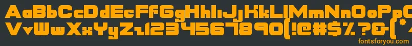 Nasdaqer Font – Orange Fonts on Black Background