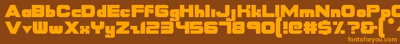 Nasdaqer Font – Orange Fonts on Brown Background