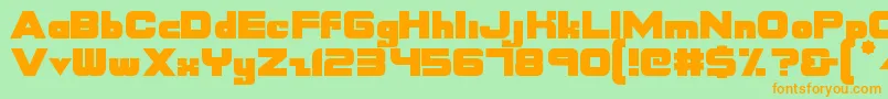 Nasdaqer Font – Orange Fonts on Green Background