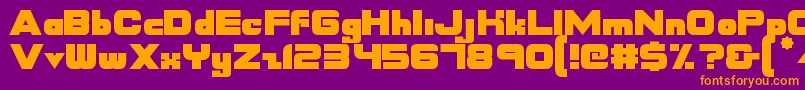 Nasdaqer Font – Orange Fonts on Purple Background