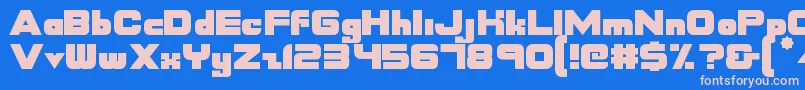 Шрифт Nasdaqer – розовые шрифты на синем фоне