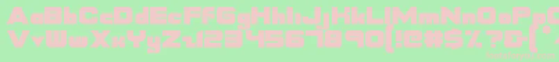 Nasdaqer Font – Pink Fonts on Green Background