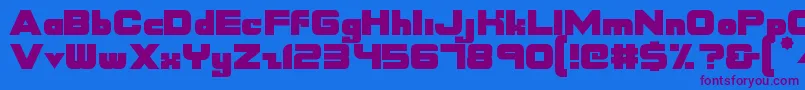 Nasdaqer Font – Purple Fonts on Blue Background