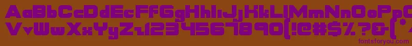 Nasdaqer-Schriftart – Violette Schriften auf braunem Hintergrund