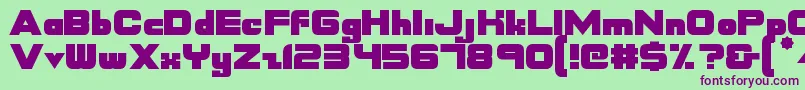Nasdaqer Font – Purple Fonts on Green Background