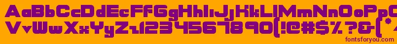 Nasdaqer Font – Purple Fonts on Orange Background