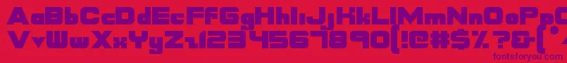 Nasdaqer Font – Purple Fonts on Red Background