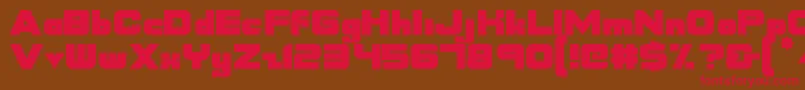 Nasdaqer Font – Red Fonts on Brown Background