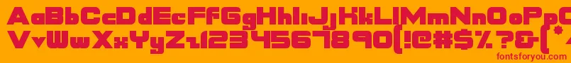 Шрифт Nasdaqer – красные шрифты на оранжевом фоне
