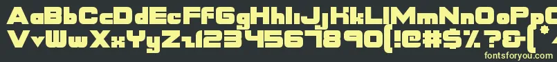 Nasdaqer Font – Yellow Fonts on Black Background