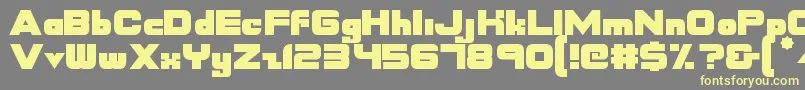 Nasdaqer Font – Yellow Fonts on Gray Background