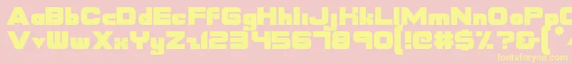 Nasdaqer Font – Yellow Fonts on Pink Background