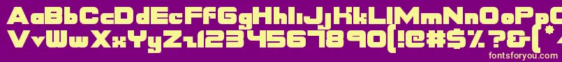 Nasdaqer Font – Yellow Fonts on Purple Background