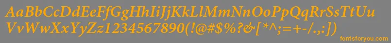 MinionproSemibolditcapt Font – Orange Fonts on Gray Background