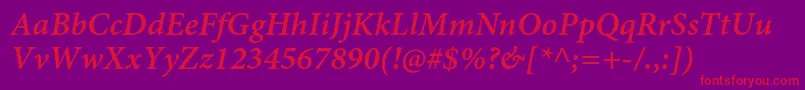 fuente MinionproSemibolditcapt – Fuentes Rojas Sobre Fondo Morado