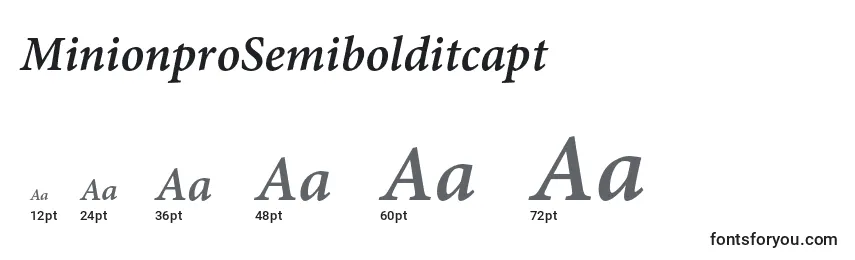 MinionproSemibolditcapt Font Sizes