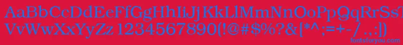 Kacstonefixed Font – Blue Fonts on Red Background