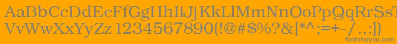 Шрифт Kacstonefixed – серые шрифты на оранжевом фоне