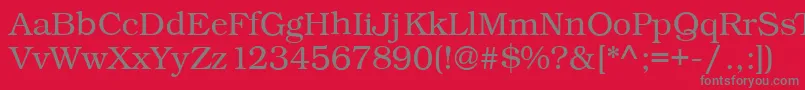 Kacstonefixed Font – Gray Fonts on Red Background