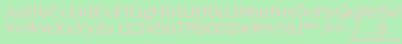 Kacstonefixed-Schriftart – Rosa Schriften auf grünem Hintergrund