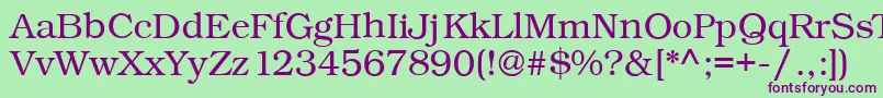 Kacstonefixed-Schriftart – Violette Schriften auf grünem Hintergrund