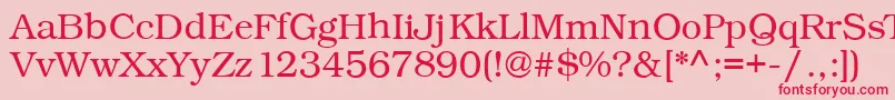 Kacstonefixed Font – Red Fonts on Pink Background