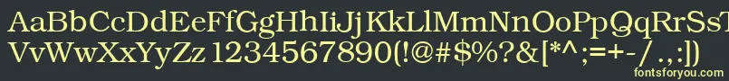 Kacstonefixed Font – Yellow Fonts on Black Background