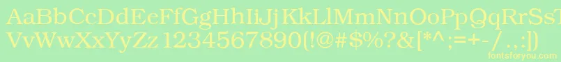 Kacstonefixed Font – Yellow Fonts on Green Background