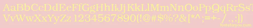 Kacstonefixed Font – Yellow Fonts on Pink Background