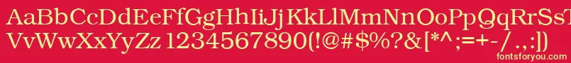 Kacstonefixed Font – Yellow Fonts on Red Background