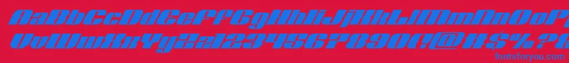 Nolocontendresuperital Font – Blue Fonts on Red Background