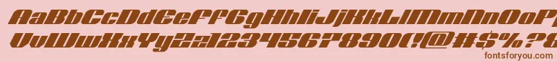 Nolocontendresuperital Font – Brown Fonts on Pink Background