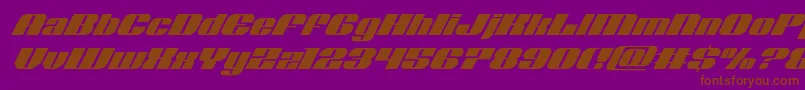 Nolocontendresuperital Font – Brown Fonts on Purple Background