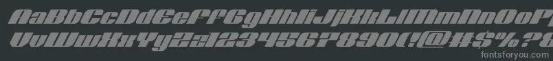 フォントNolocontendresuperital – 黒い背景に灰色の文字