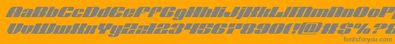 Nolocontendresuperital Font – Gray Fonts on Orange Background