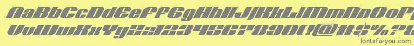 フォントNolocontendresuperital – 黄色の背景に灰色の文字