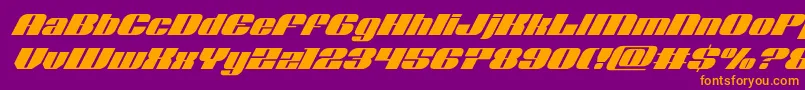 Nolocontendresuperital Font – Orange Fonts on Purple Background