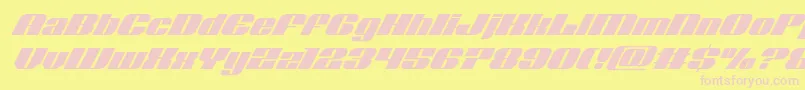 Nolocontendresuperital Font – Pink Fonts on Yellow Background