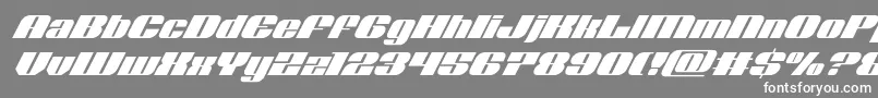 Nolocontendresuperital Font – White Fonts on Gray Background