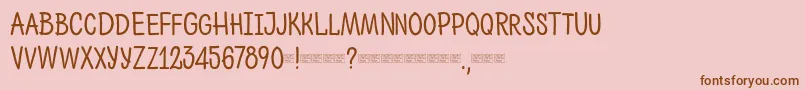 Ph600regularcaps Font – Brown Fonts on Pink Background