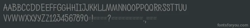 Ph600regularcaps-fontti – harmaat kirjasimet mustalla taustalla