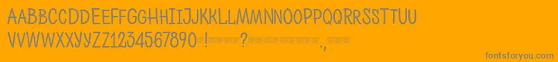 Ph600regularcaps Font – Gray Fonts on Orange Background